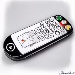 the remote control is turned on for the television