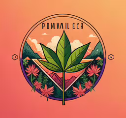 a plant with the word pommalie efr written on it,the cover of the album, pomwa e err