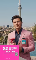 a man in a suit holding a cup of coffee