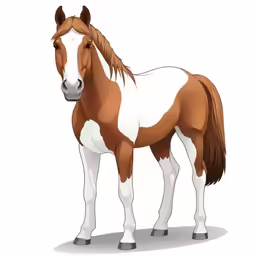 a horse standing in front of a white background
