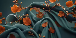 an artistic photograph of a group of vines and leaves