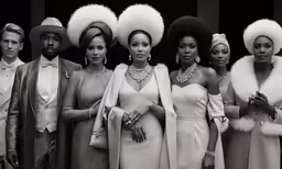 a group of people with large hats on