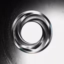 a metal ring that is very close to the wall