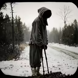 a person in snow gear is on skis