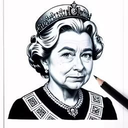 an older woman with a crown on her head