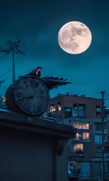 there is a very large clock on the roof