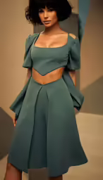 woman in a dress is posing for a photo