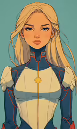 an avatar that looks like an attractive woman in her uniform