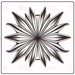 the circular flower with many petals in it