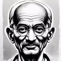 an old man in black and white drawing