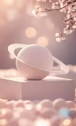 a close up of an object on top of a block