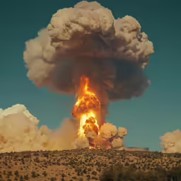 the smoke is coming out of a large, black plume
