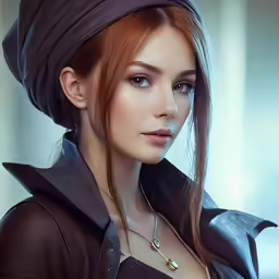 a close up of a woman wearing a hat