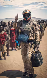 there is a man with many bags in this picture