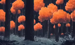 this is a beautiful scene of snow and trees