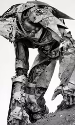a person that is dressed in a robot suit