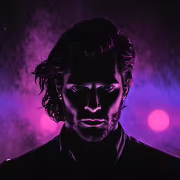 a photo of a man with glowing eyes,a picture of a man