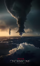 an ominous ocean scene with an eerie substance coming out