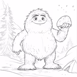 an animal with large, furry eyes holds a jelly