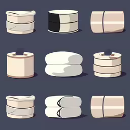 a group of different types of toilet paper
