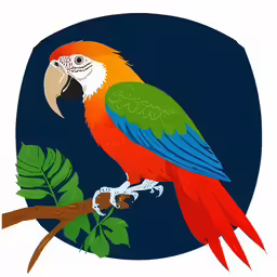 a colorful parrot is perched on a branch