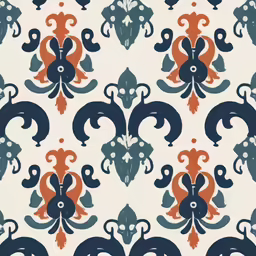 the fabric has an elaborate design on it