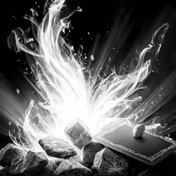 an open wallet with some fire coming out of it