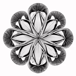 an abstract floral designed with large leaves