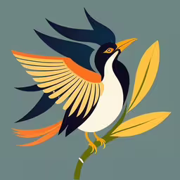 there is a bird that is on the branch,bird with multicolored wings sitting on small branch