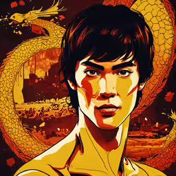 a painting of the doctor with an orange background,the young john harrison character from star trek