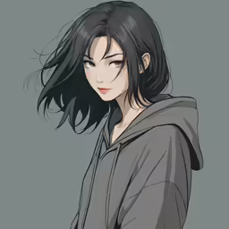 a girl with long hair is holding a phone