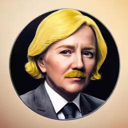 a painting of a man with a mustache in a suit