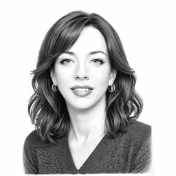 black and white photo of a smiling woman