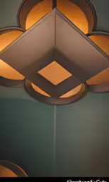 three pendant lamps mounted in a square shape