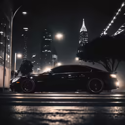 a car that is parked near a building