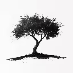 a small tree that is on a hill