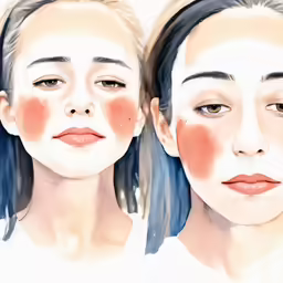 two different colored images of women showing off their natural, colorful features