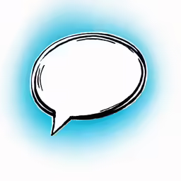a hand drawn speech bubble for a message or thought