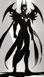a black and white photo of a character from starcraft,the black and white illustration for an upcoming game character