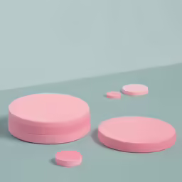 three pill caps sit near each other on a table