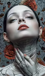 a surreal portrait made with digital painting
