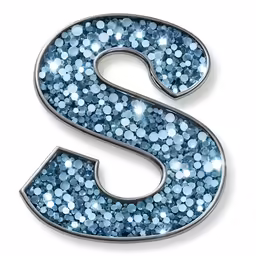 a sparkling shiny and decorative letter s