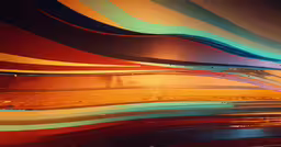 a painting with many different colors and curves,the abstract painting shows an array of wavy stripes