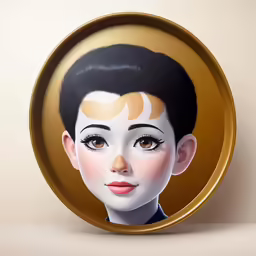 an image of a girl with an orange nose
