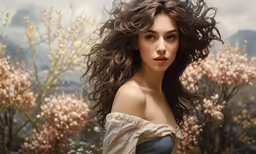 an illustration of a girl with brown hair