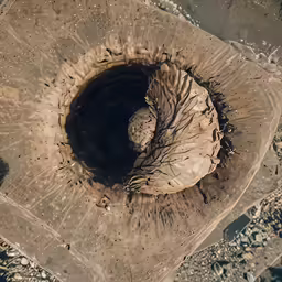 a small hole in the ground with dirt on top of it