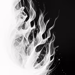 a white firework in the middle of a dark background
