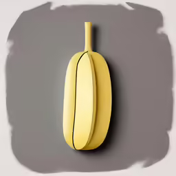 a banana on the wall next to an object