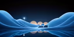 an abstract photograph of some water and buildings