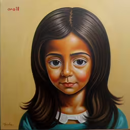 a painting of a girl